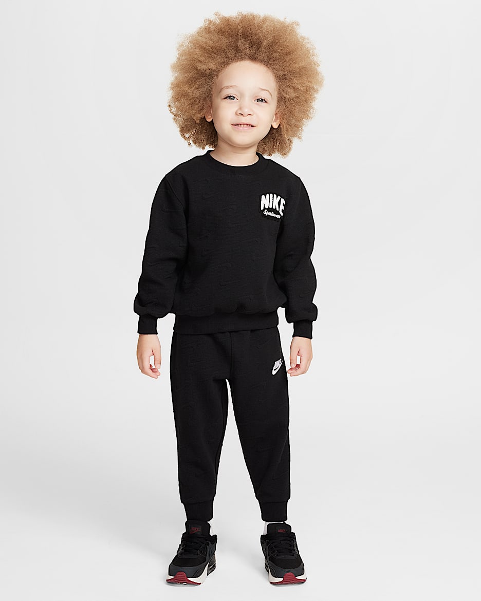 Nike Sportswear Powder Play Toddler 2-Piece Jacquard Crew Set